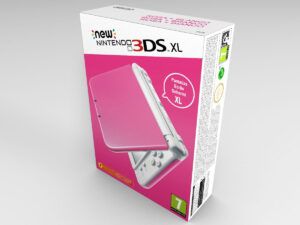 Caja consola New 3DS XL Rosa y Blanco, caja New 3DS XL Rosa y Blanco