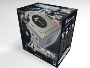 Caja consola GameCube Resident Evil 4, caja vacía GameCube Resident Evil 4