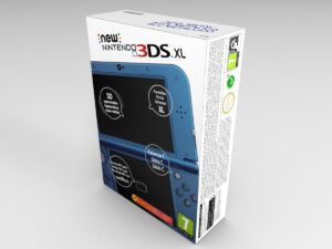 Caja consola New 3DS XL Azul Metal, caja New 3DS XL Azul