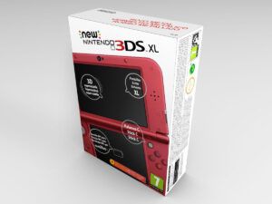 Caja consola New 3DS XL Rojo Metal, caja New 3DS XL Rojo