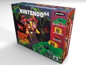 Caja consola Nintendo 64 Donkey Kong NTSC, caja N64 Donkey Kong NTSC