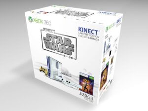 Caja consola Xbox 360 Star Wars, caja Xbox 360 Star Wars