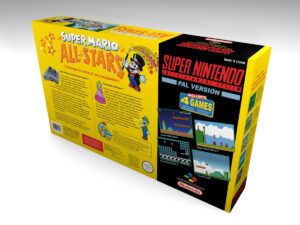 Caja consola Nintendo SNES Super Mario All Stars EN, caja SNES Super Mario All Stars EN