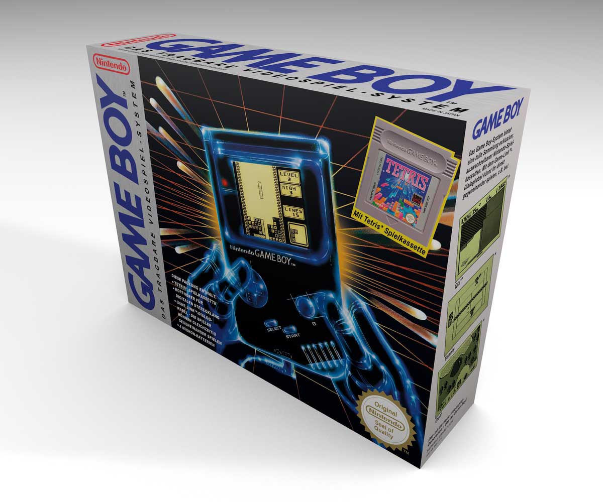 Caja consola Game Boy Tetris Pack DE, caja vacía Game Boy Tetris Pack DE