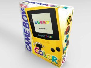 Caja consola Game Boy Color Dandelion NTSC, caja vacía Game Boy Color Dandelion NTSC