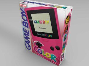 Caja consola Game Boy Color Berry NTSC, caja vacía Game Boy Color Berry NTSC