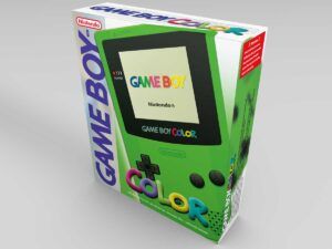 Caja consola Game Boy Color verde, caja vacía Game Boy Color verde