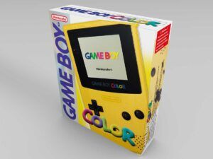Caja consola Game Boy Color amarilla, caja vacía Game Boy Color amarilla