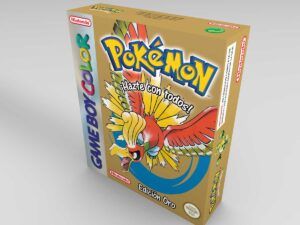 Caja consola Game Boy Color Pokemon Oro ES, caja vacía Game Boy Color Pokemon Oro ES