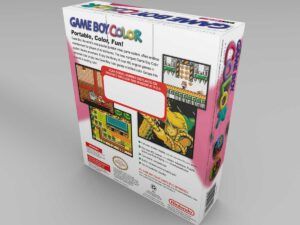 Caja consola Game Boy Color Berry NTSC, caja vacía Game Boy Color Berry NTSC