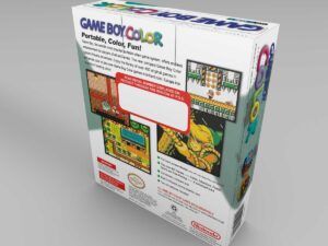 Caja consola Game Boy Color turquesa NTSC, caja vacía Game Boy Color turquesa NTSC
