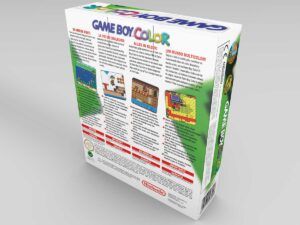 Caja consola Game Boy Color verde, caja vacía Game Boy Color verde