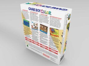 Caja consola Game Boy Color amarilla, caja vacía Game Boy Color amarilla