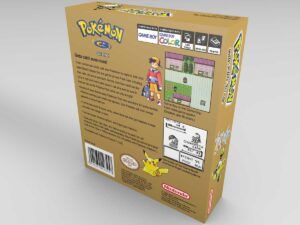 Caja consola Game Boy Color Pokemon Oro NTSC, caja vacía Game Boy Color Pokemon Oro NTSC