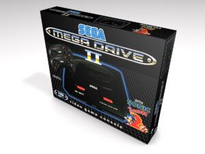 Caja consola Mega Drive 2 Sonic The Hedgehog 2, caja vacía Mega Drive 2 Sonic