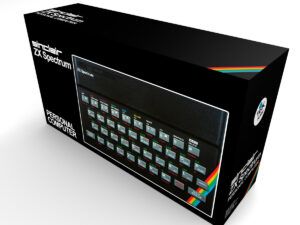 Caja consola Sinclair ZX Spectrum 16K negra, caja vacía Spectrum 16K