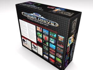 Caja consola Mega Drive 1 Sonic The Hedgehog, caja vacía Mega Drive 1 Sonic