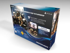 Caja consola PS4 Glacier White Destiny Bundle, caja vacía PS4 Glacier White