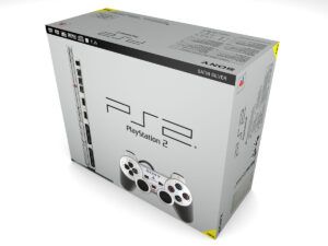 Caja consola PlayStation 2 Slim Silver, caja vacía PS2 Slim Silver