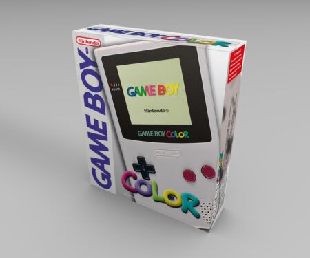 Caja consola Game Boy Color Gris Clásico, caja Game Boy Color Gris