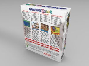 Caja consola Game Boy Color Gris Clásico, caja Game Boy Color Gris