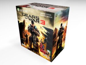 Caja consola Xbox 360 S Gears of War 3 320GB, caja Xbox 360 S Gears of War 3