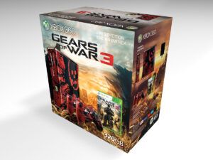 Caja consola Xbox 360 S Gears of War 3 320GB, caja Xbox 360 S Gears of War 3