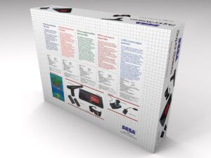 Caja consola Sega Super System, caja vacía Sega Super System