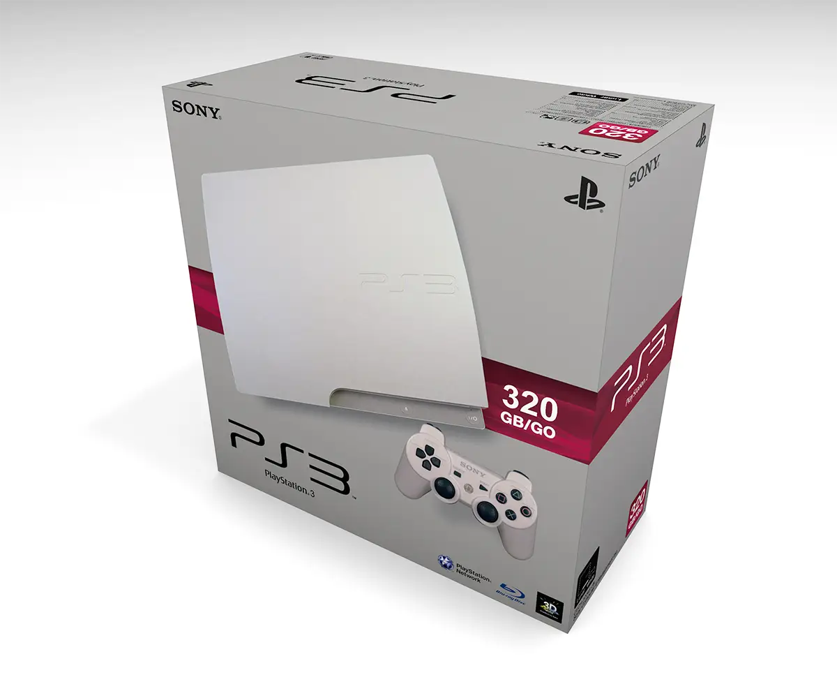 Caja PlayStation 3 Slim 320GB Blanca